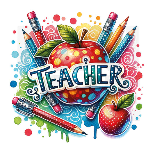 UVDTF - Bright Apple Teacher