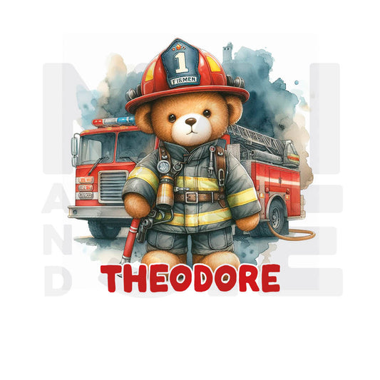 Personalised Teddy Fireman